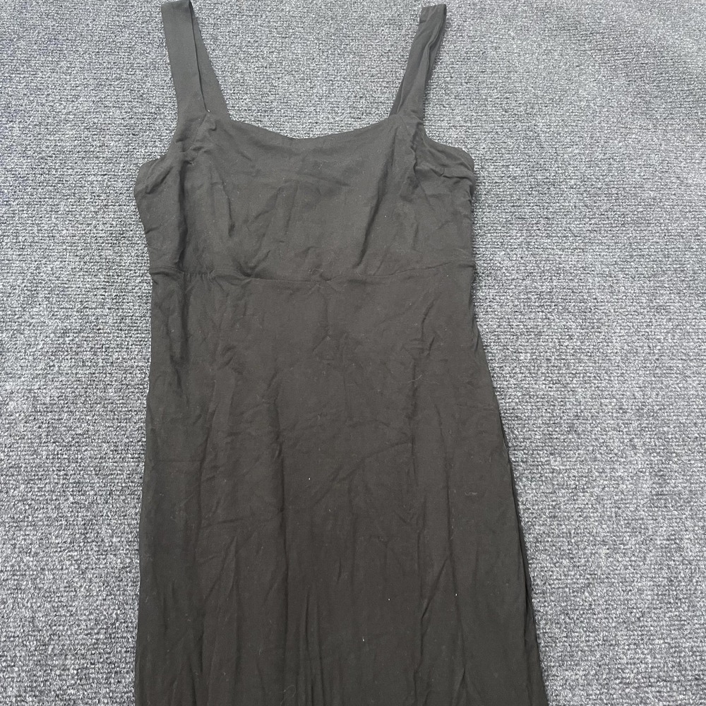 Good American Dress Womens Size 1 Black Bodycon Midi Square Neck GDK101